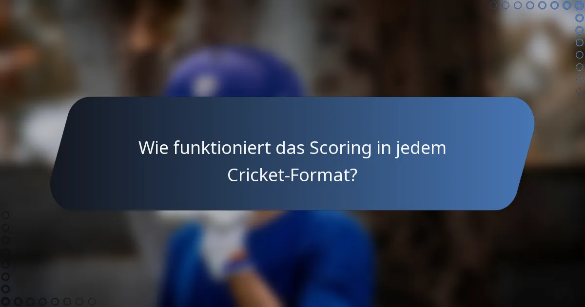 Wie funktioniert das Scoring in jedem Cricket-Format?